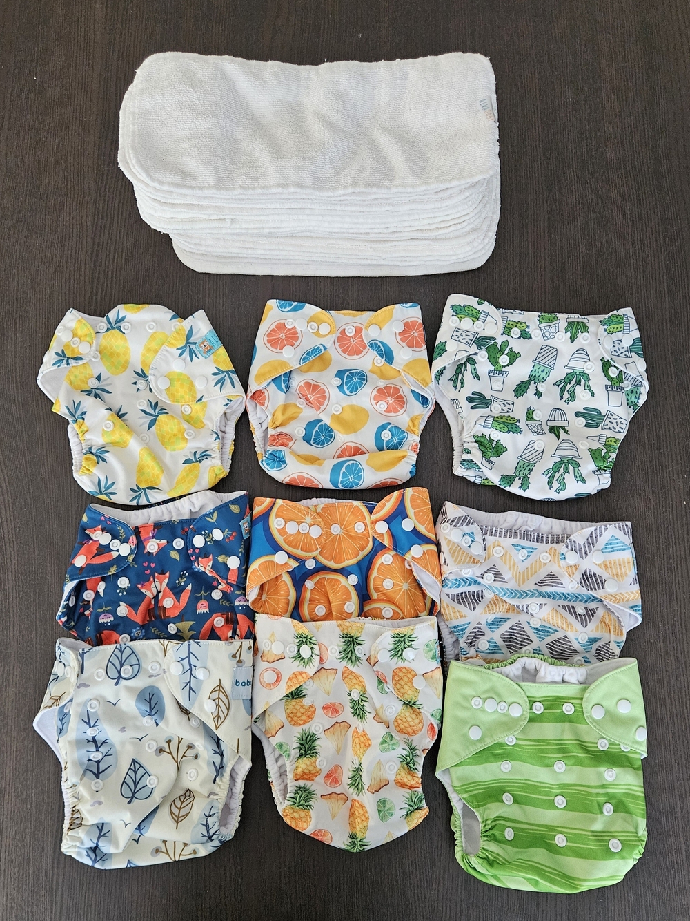 Colorful Reusable Cloth Diapers Pants - Mixed Fruit & Pattern Pack